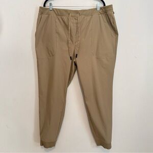 Men's Relaxed Drawstring Joggers in Khaki Tan XXL